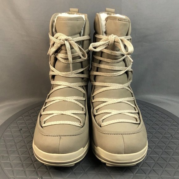 Merrell Snowcreek Cozy Womens 9 Waterproof Leather Mid Snow Boots Moon Ocre - Picture 2 of 12